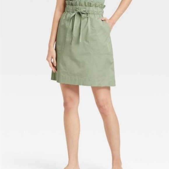 a new day Dresses & Skirts - Women’s Utility Mini A-Line Skirt Drawstring Waist - A New Day™ Tan Size XS